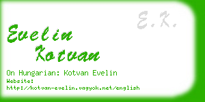 evelin kotvan business card